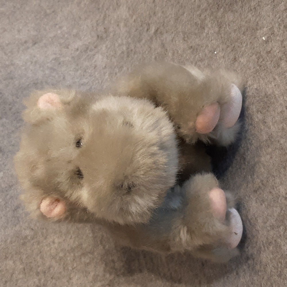 B.J. Toy Co Hippopotamus Plush Hippo Stuffed Animal Pink Feet and Ears